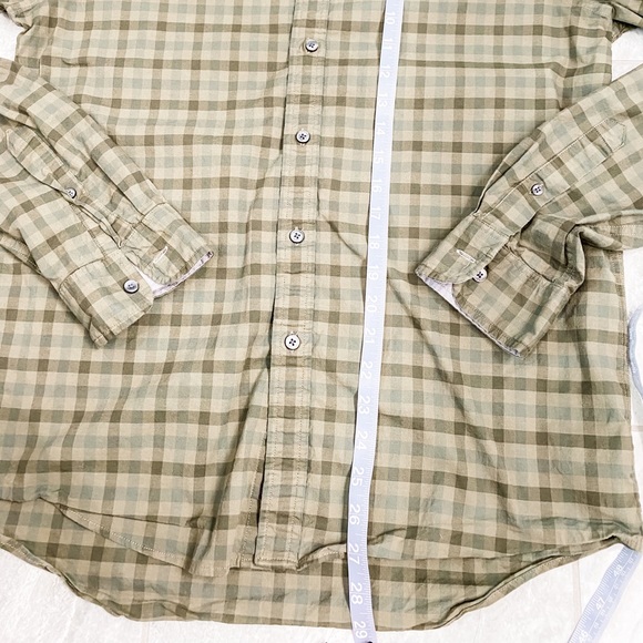 Michael Kors Green Plaid Long Sleeve Shirt Medium - Picture 5 of 8